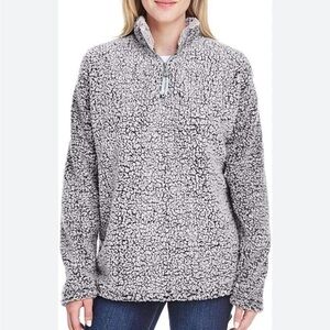 love Tree Grey long sleeve Sherpa Pullover